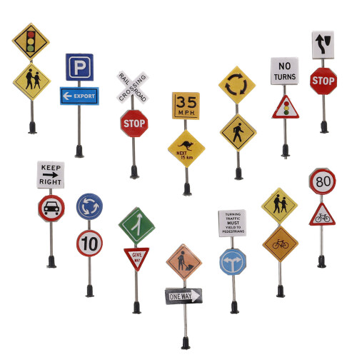 70Pièces Modèles Routiers Miniatures En ABS Pour Enfants 1