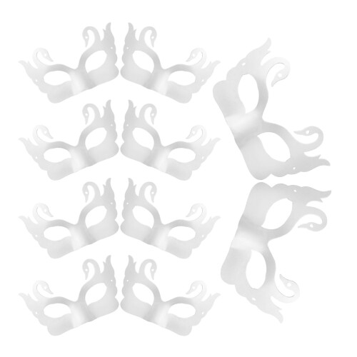 20Pièces Masques Blancs En Papier Pour Mascarade Et Carnaval 2