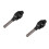 2Pièces Joint De Transmission Métal Noir Pour -Roues 6