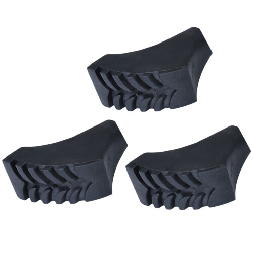 6Pièces Protections Pointes Alpenstock Caoutchouc Noir