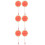 6Pièces Éventails Portables Papier Bambou Rouge Motif Pastèque Été 6