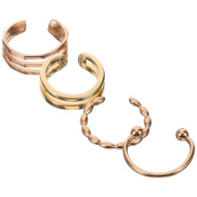 8Pièces Oreilles Métal Clips Perçage Raffinés