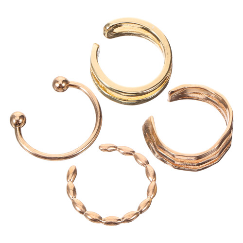 8Pièces Oreilles Métal Clips Perçage Raffinés 2