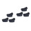 6Pièces Protections Pointes Alpenstock Caoutchouc Noir 10
