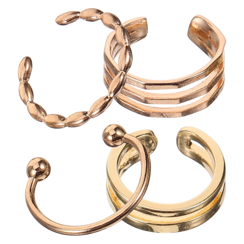 8Pièces Oreilles Métal Clips Perçage Raffinés 1