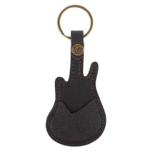 2Pièces Pochette Médiators PU Noir Organiseur Portable Clé Guitare