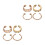 8Pièces Oreilles Métal Clips Perçage Raffinés 7