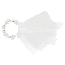 2Pièces Voile Pour Bandeau Floral Princesse Raffiné