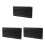 3Pièces Ventilateur D'échappement ABS Noir Rectangulaire Pour 10