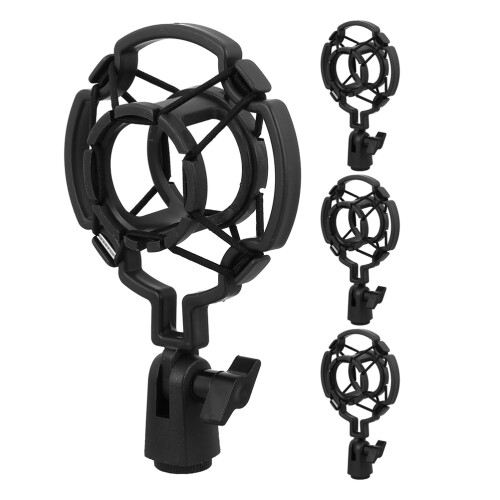 20Pièces Support Microphone Noir Plastique Amorti Antivibration Stable 1