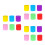 3Pièces Papier Crépon Multicolores Pour 9