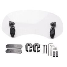 Transparent Color Universal Motorcycle Adjustable Wind Screen Extension Windshield Spoiler Air Deflector 280x135mm