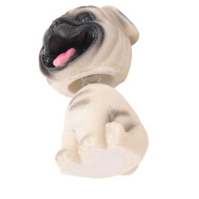 Resin Cute Bobble Dog Bobbing Puppy Figurine Toy Home Home/Car Dashboard for Car Vehicle Decoration - Pug