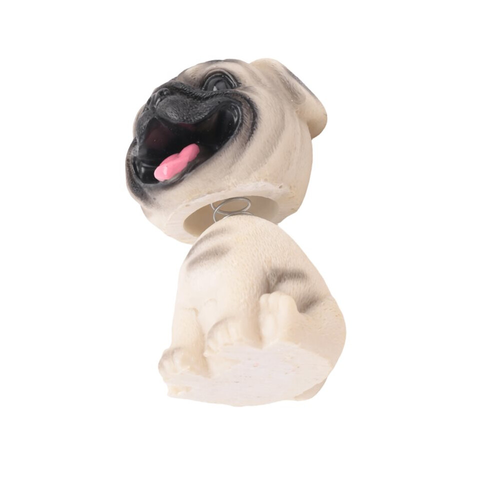 Resin Cute Bobble Dog Bobbing Puppy Figurine Toy Home Home/Car Dashboard For Car Vehicle Decoration - Pug 4713970114832