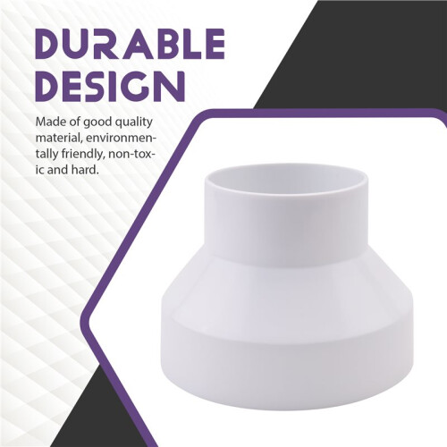Ventilation Pipe Reducer Adapter Pipe Air Duct Adapter Pipe Connector for Inline Ventilation System(150-100mm) 2