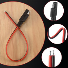 2 Pcs 18AWG SAE Extension Cable 2-Pin SAE Quick Connector Disconnect Plug 10A Solar Battery Panel SAE Plug Wire 1Ft/30cm