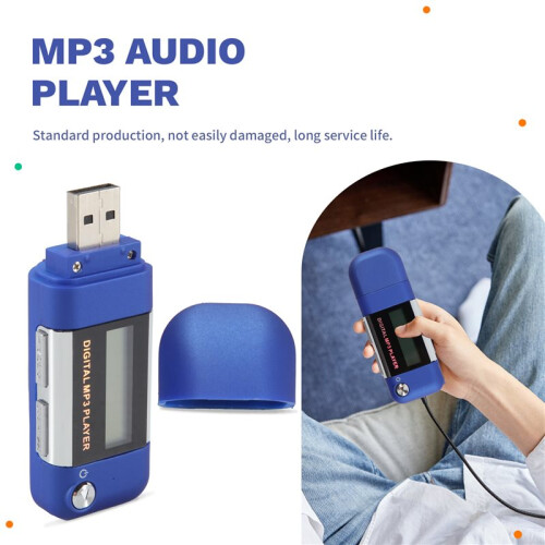 Mp3 Player 4GB U Disk Music Player Supports Replaceable AAA Battery, Recording () 2