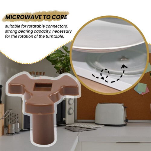 Microwave Turntable Coupler,Microwave Oven Roller Guide Support, Microwave Oven Rotary Core Coupling Replacement Parts 2