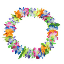 10Stk Hula Grass Skirt Grün Mit Blumenkranz & Armbändern Für Tanzparty