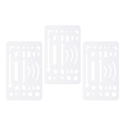 9Stk Transparente Bauvorlagen Und Radier-Schilde Aus 1