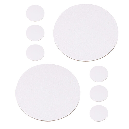 16Stk Runde Weiße Malplatten Baumwolle Robust Für Studio Und DIY 2