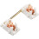 Gold Plated Plate Mounted Stabilizer for Custom Mechanical Keyboard 2U 6.25U (1+4, White ) 3