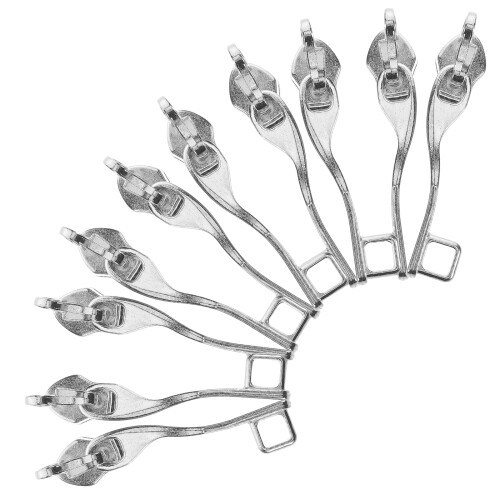 20Paare Elegant Silberne Zipper Pulls Für Koffer Rucksäcke 1