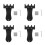 4Pièces Râtelier Queue Billard Compact Durable Fer Noir 8