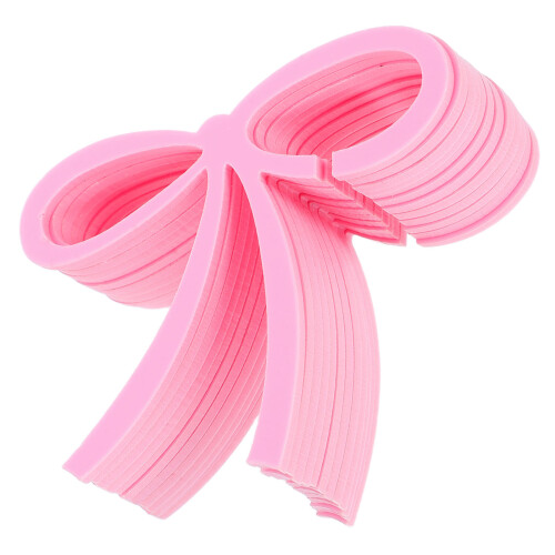 24Stk Rosa Bowknoten Weinglasanhänger Wiederverwendbar Für Feier 1