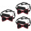 3Stk Schwarze LED-Fliege Polyester Festliche Accessoires Herren 8