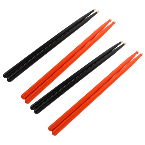 8Paires Baguettes Percussion Bois D'érable Noir Robustesse