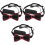 3Stk Schwarze LED-Fliege Polyester Festliche Accessoires Herren 5