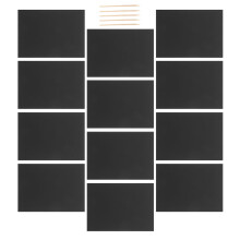 3Ensembles Papier Pour Gratter Noir Bambou Dessin DIY Amusement