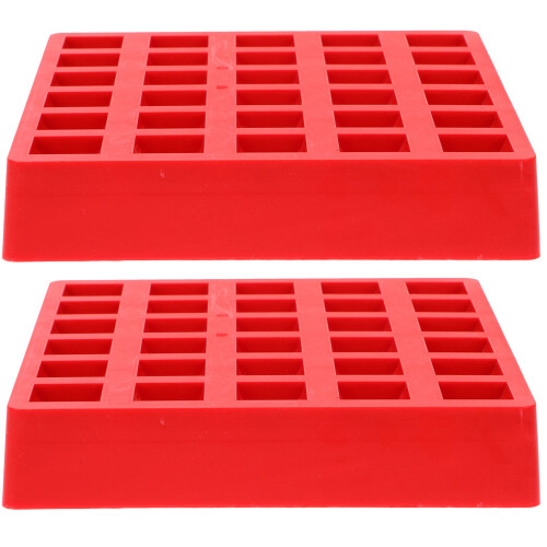 4Pièces De Rangement Rouge Pour Pièces En ABS Multi-Grilles 1