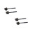 4Pièces Gril Noir Plastique Barbecue Usage Extérieur 4