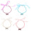 16Pièces Colliers Animaux Perles Imitation Avec Os Coloré 3
