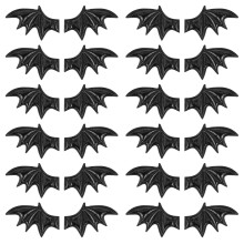 200Pièces Mini Ailes Chauve-Souris En PU Pour DIY