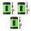 3Pièces Convertisseur Auto ABS Multi Ports USB Type-C Charge Rapide 5