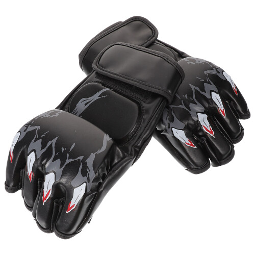 2Paires Kickboxing -Doigts Durables PU Eva Usage Colorés 2