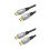 2Pièces Câble Display Port Pour Moniteur Et Console Noir En Aluminium 6