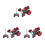 3Pièces Cascade Télécommandée Rouge Corps Enfants 8