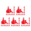 200Pièces Accessoires Mini Barricades De Circulation Rouge En PP 4