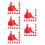 200Pièces Accessoires Mini Barricades De Circulation Rouge En PP 8
