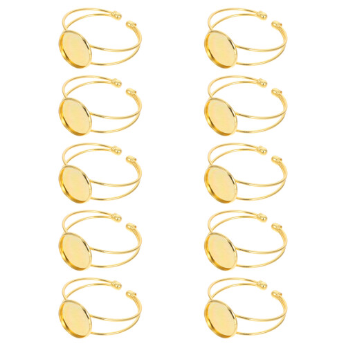 20Pièces Base Bangle Cuivre Ajustable DIY Accessoires