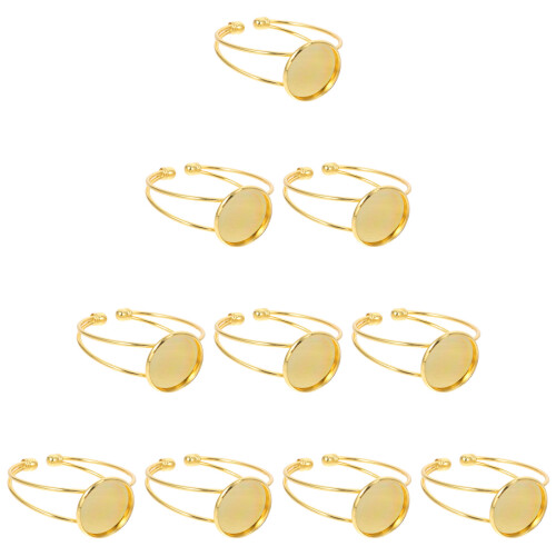 20Pièces Base Bangle Cuivre Ajustable DIY Accessoires 2