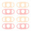 8Pièces Silicone Pour Bébé Multicolores 8