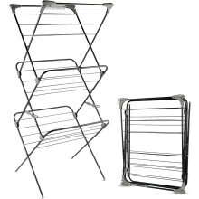 Zuvo Heavy Duty 3 Tier Clothes Airer Folding Drying Rack | Freestanding Laundry Stand for Home & Flat