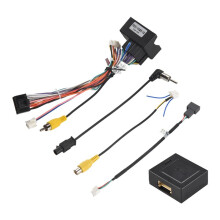 Audio EstéReo de Coche 16 Pines Adaptador de ArnéS de Cableado de AlimentacióN Android + Caja Canbus para  3008/2008/  C4/C3 XR/C5/DS6