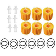 6Sets Oil Filter Kits for Avalon Camry Highlander RAV4 Sienna Tacoma Venza 04152-YZZA1 04152-31090