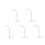 5Pièces Base Figurine Plastique Transparent Réglable Pour Présentation 6